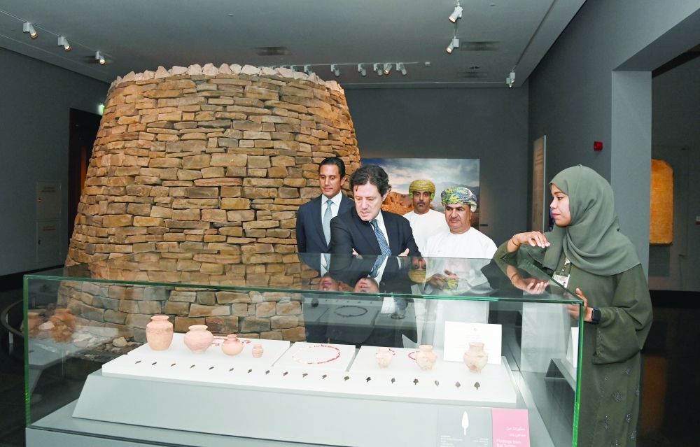  Ziad Makary, Minister of Information of Lebanon, at the National Museum on Monday.