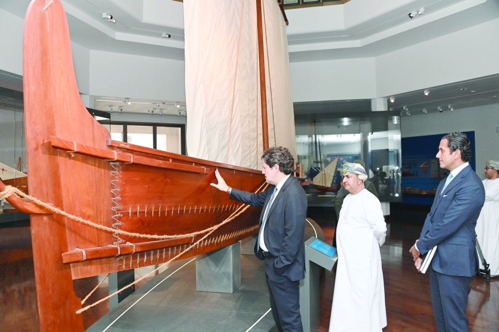  Ziad Makary, Minister of Information of Lebanon, at the National Museum on Monday.