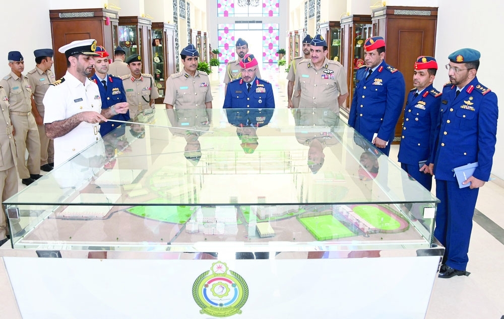 UAE Air Vice Marshal Ibrahim bin Nasser al Alawi at the Military Technological College (MTC) on Monday.