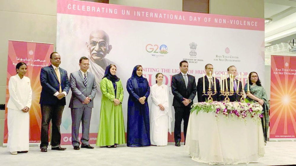 The Ambassador of India, Amit Narang at the event in Muscat on Monday