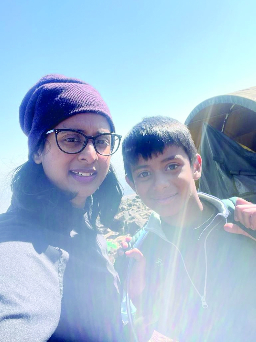 Akshaj Udaiwal and his mother V Anuradha