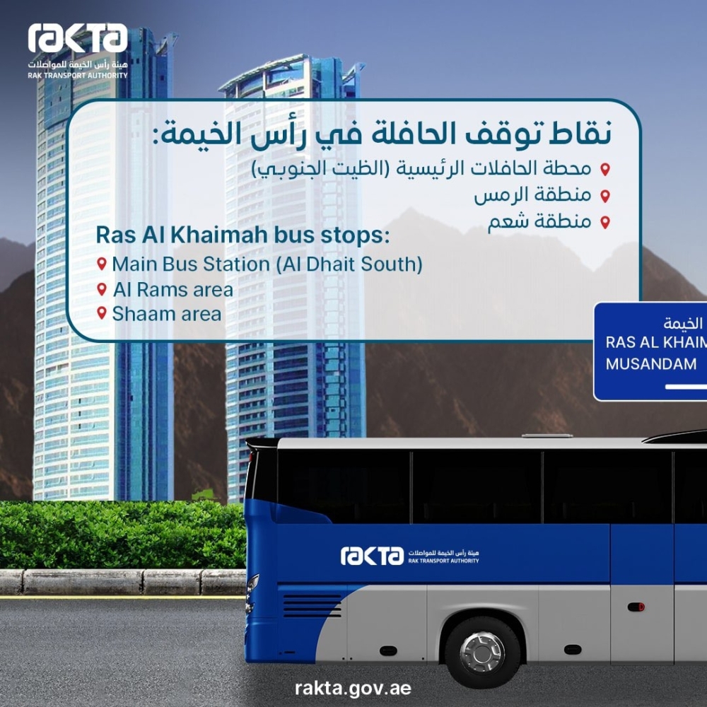 Bus stops in RAK