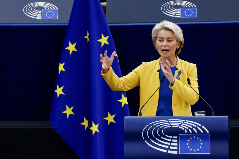 European Commission President Von der Leyen delivers state of the European Union address, in Strasbourg, France. — Reuters