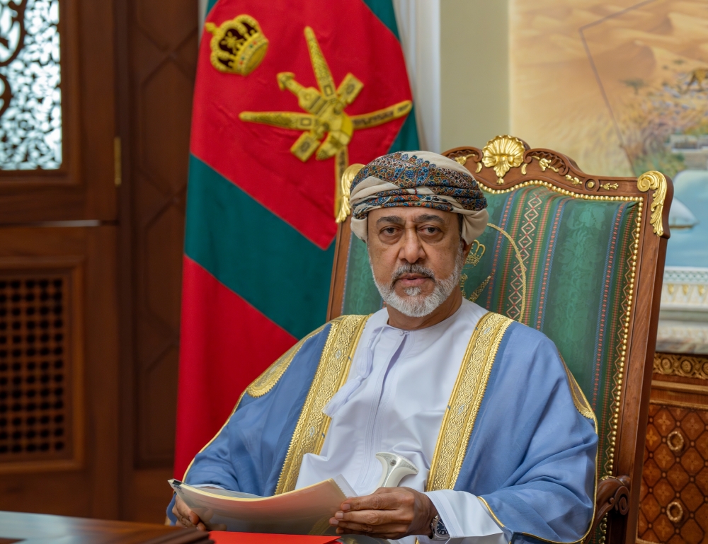 His Majesty Sultan Haitham Bin Tarik during the Council of Ministers meeting 