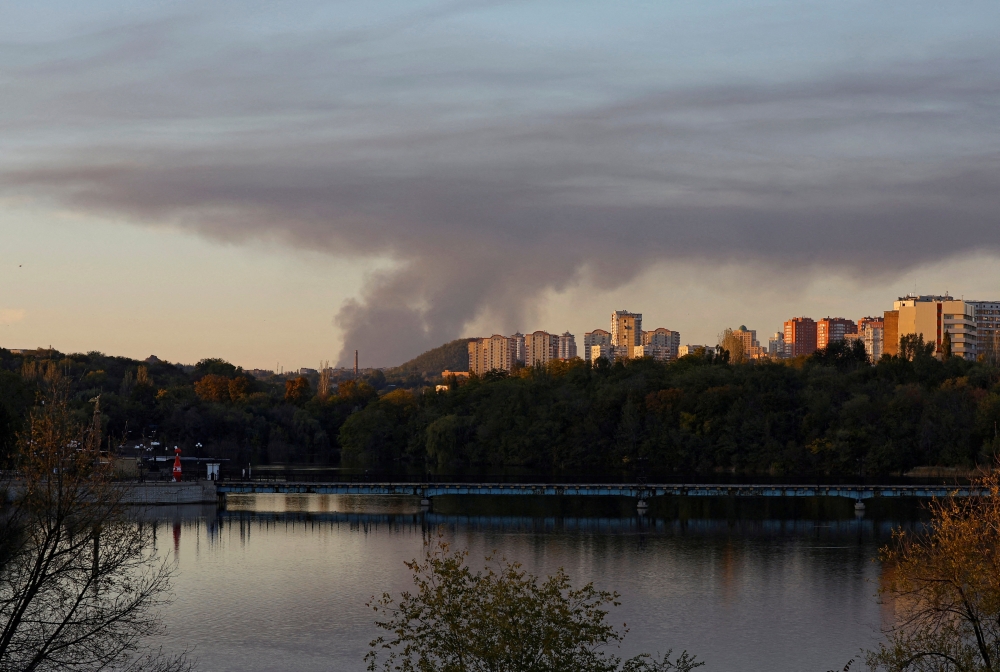 Smoke rises from the area in the direction of Avdiivka in the course of Russia-Ukraine conflict, as seen from Donetsk. — Reuters file photo 