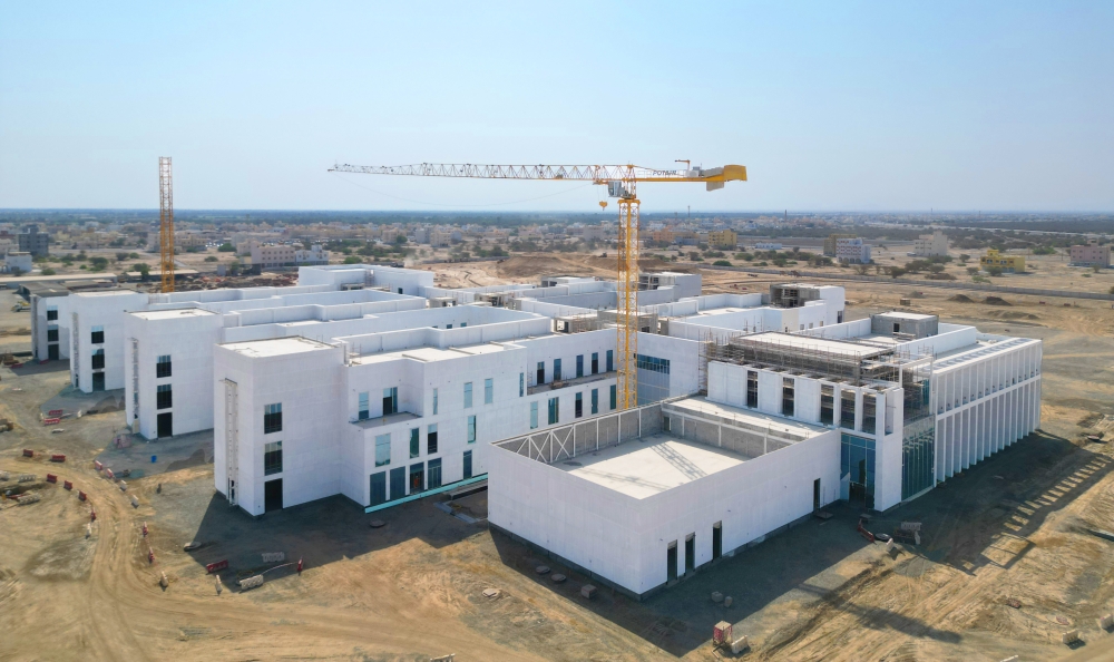 Al Suwaiq Hospital’s construction structure completed