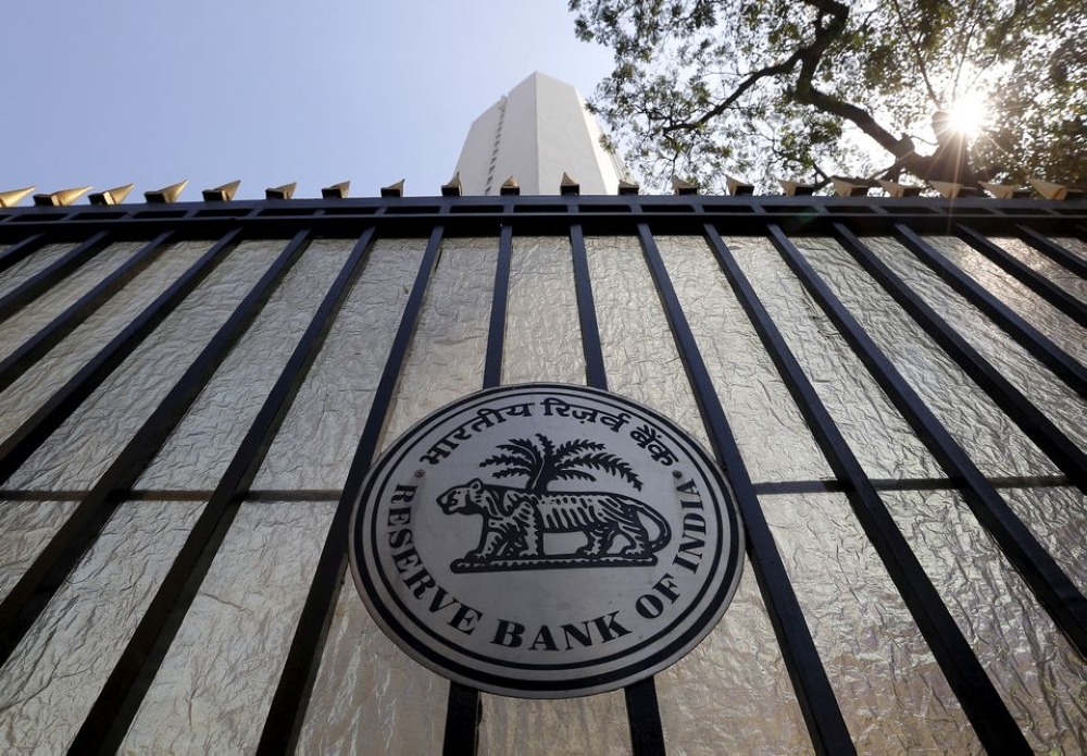 The Reserve Bank of India (RBI) seal is pictured on a gate outside the RBI headquarters in Mumbai, India, February 2, 2016. REUTERS/Danish Siddiqui/File Photo