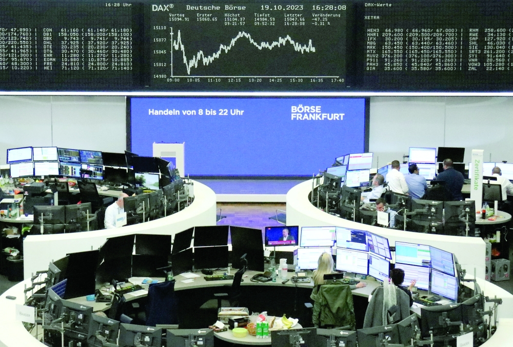 German share price index DAX graph is pictured at the stock exchange in Frankfurt