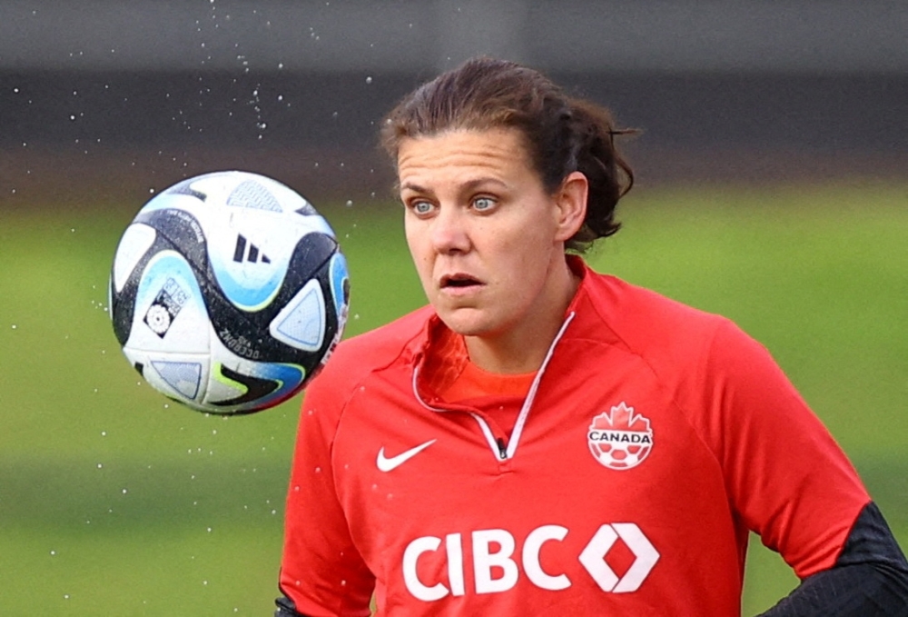 Canada's Christine Sinclair during training at the Fifa Women’s World Cup Australia and New Zealand 2023. -- Reuters