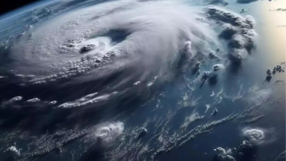 Satellite image of Cyclone Tej pictured just before its approach towards Oman’s southern coast.
