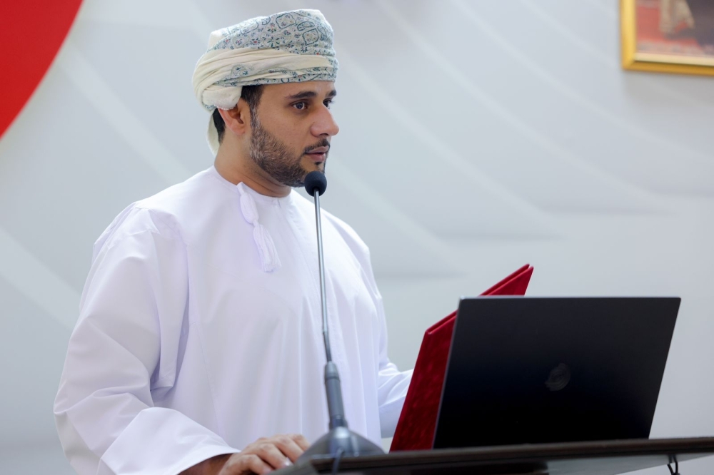  OCCI Chairman Shaikh Faisal al Rawas addressing the Omani-Hungarian Business Forum on Tuesday.