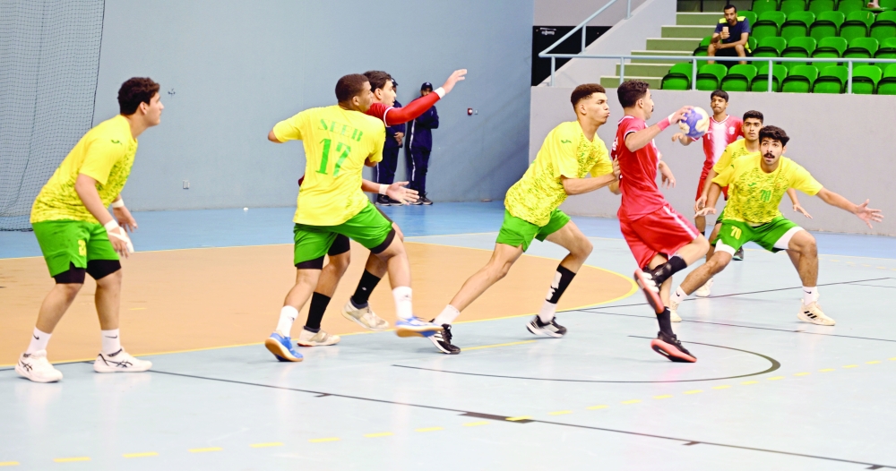 Seeb players defend an attack from Muscat. -- Khalfan al Ruzaiqi