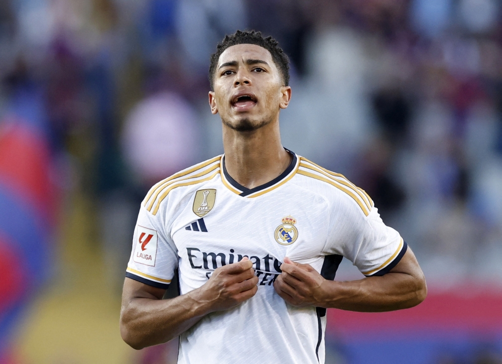 Real Madrid's Jude Bellingham celebrates after the match—Reuters