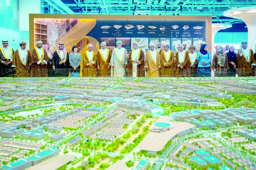 Dignitaries at the inaugural 'October Urban and the First Gulf Housing Week' conference in Muscat on Sunday.