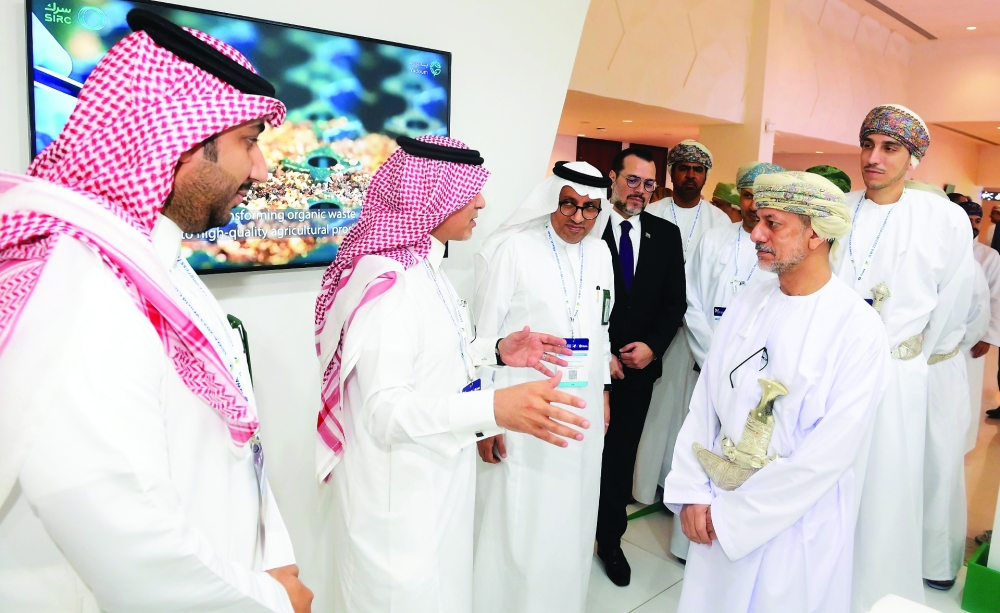 Abdulsalam bin Mohammed al Murshidi, OIA Chairman, at the ISWA conference in Muscat on Monday. — ONA