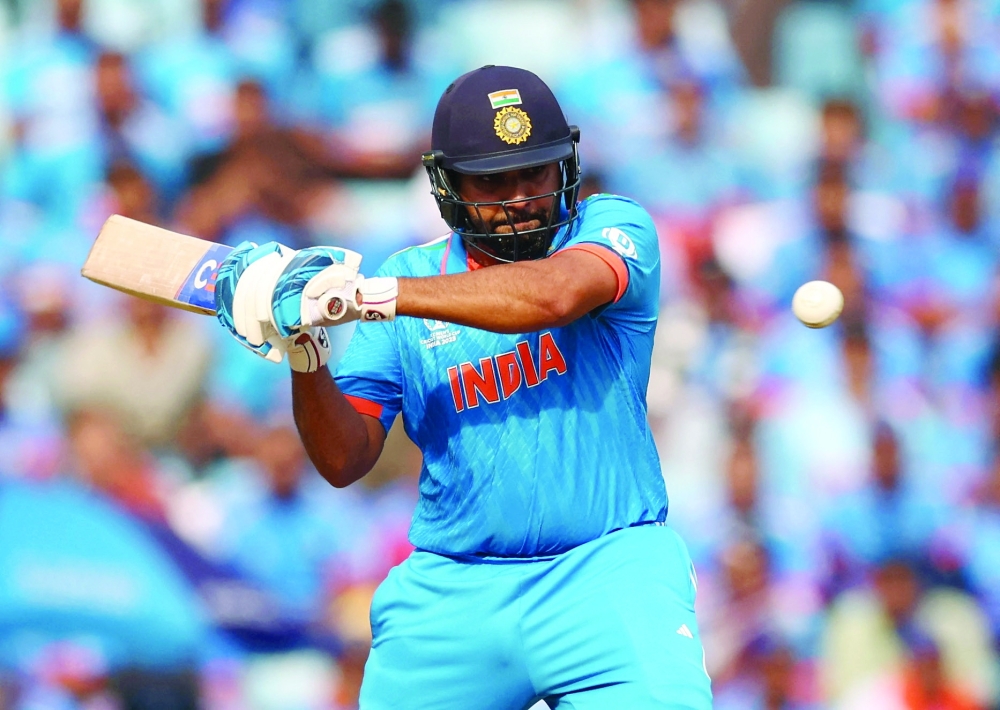 India's Rohit Sharma in action against England in Lucknow. -- Reuters