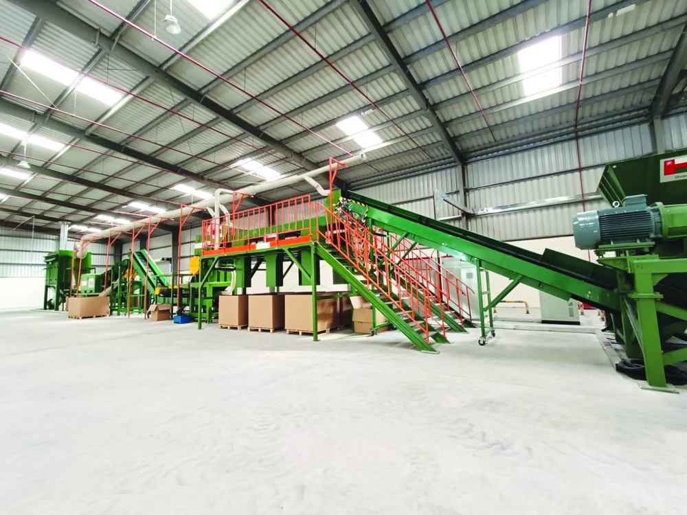 Modern machinery installed at site at the Salalah e-waste recycling hub