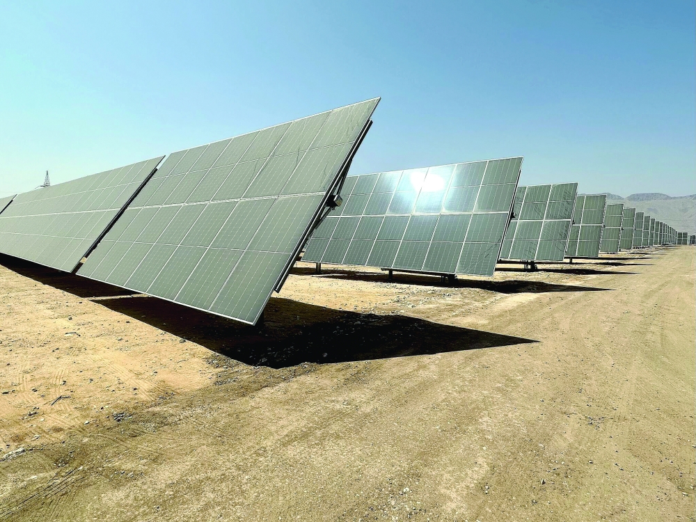 Solar PV farm powering the desalination plant in Sur 