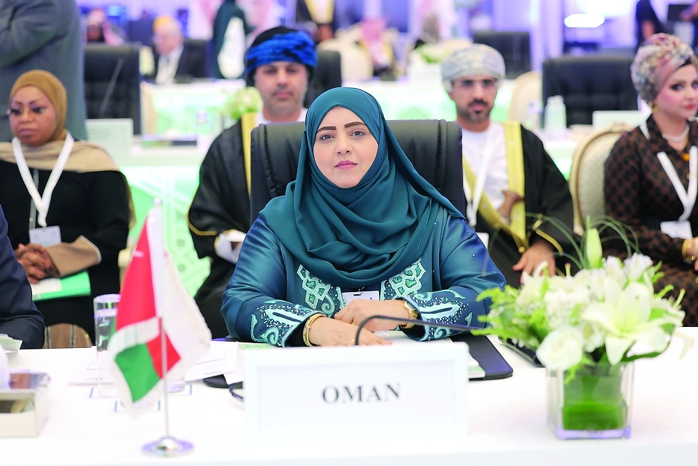Oman’s delegation at the conference is led by Dr Laila bint Ahmed al Najar, Minister of Social Development. - ONA