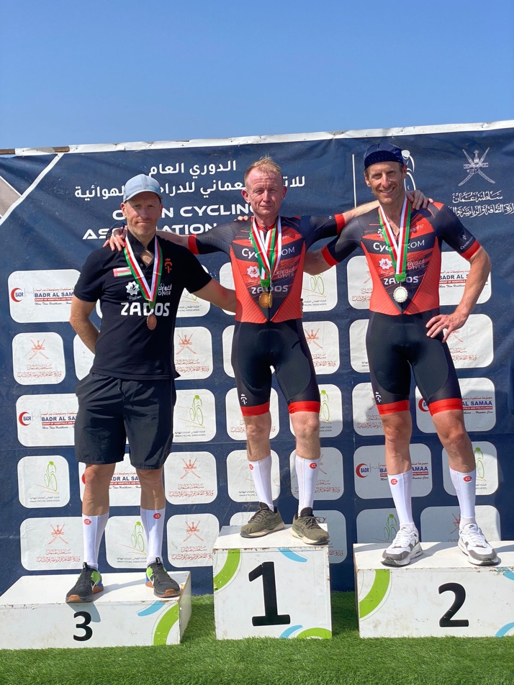 OCA League Race 3 40 plus category top three.