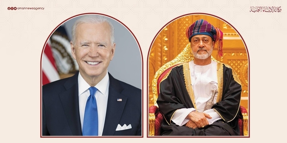His Majesty Sultan Haitham bin Tarik on Friday received a phone call from President Joe Biden of the United States of America.