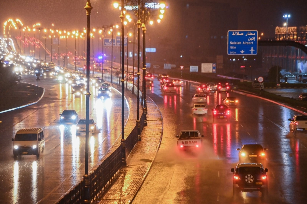 Waterlogging was reported in some parts of Salalah city, which led to the slowing down of vehicular traffic.