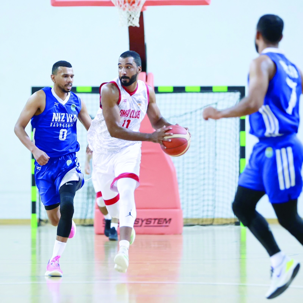 Oman player faces Nizwa defender