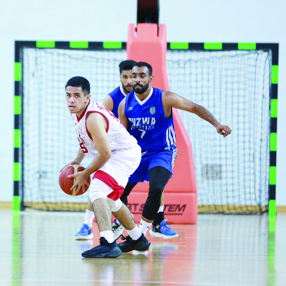 Oman player faces Nizwa defender