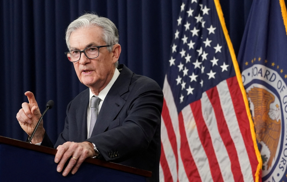 Federal Reserve Chairman Jerome Powell speaks at a press conference in Washington