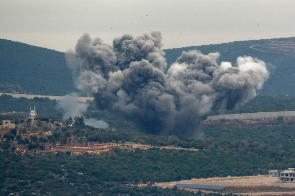 Smoke rises over Lebanon, as seen from Israel-Lebanon border in northern Israel. — Reuters 