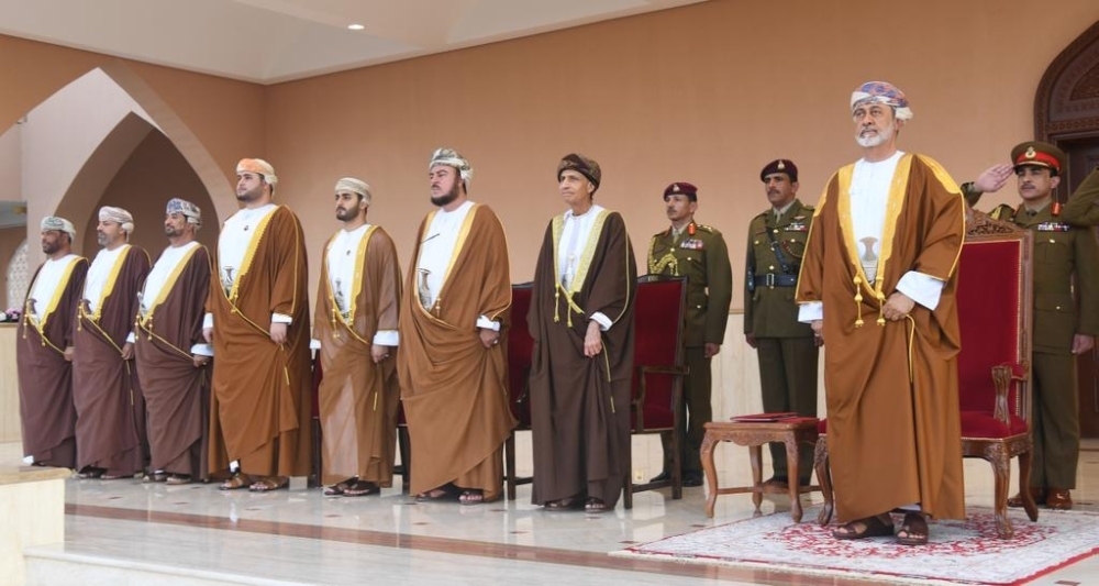 His Majesty Sultan Haitham bin Tarik, the Supreme Commander, presided over a military parade on Saturday.