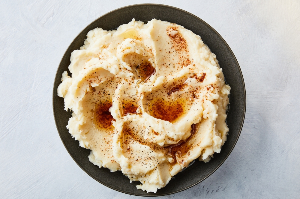 Brown-butter mashed potatoes. Food styled by Samantha Seneviratne. (Linda Xiao/The New York Times)