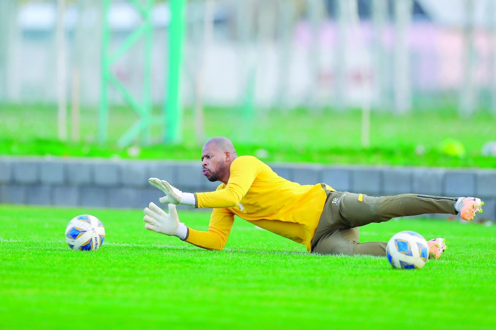 Omani goalkeeper during the warm up