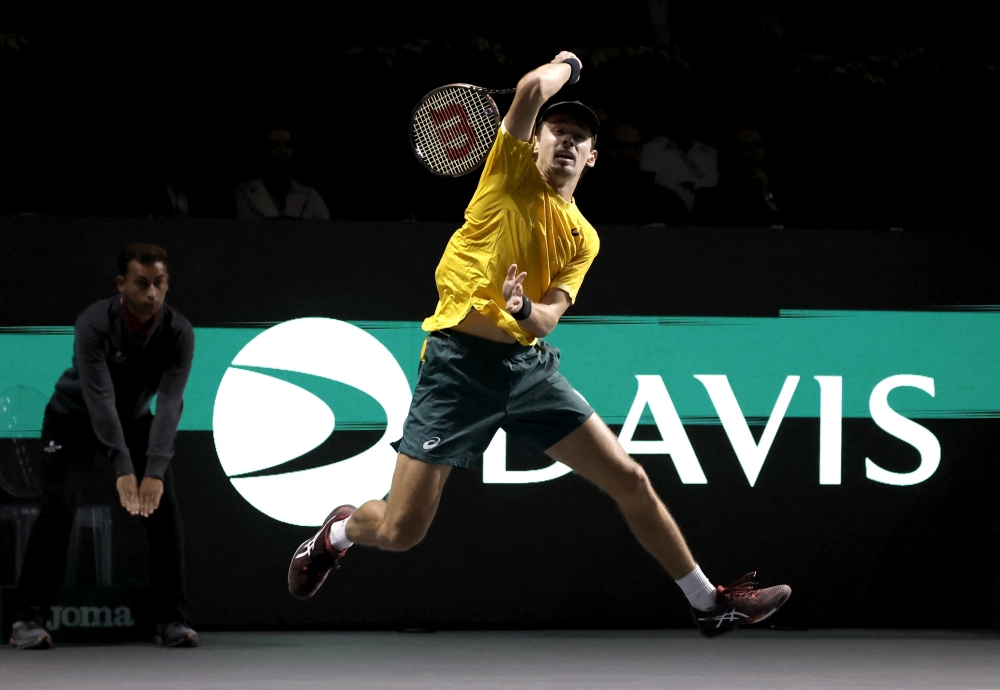 Australia's Alex de Minaur in action during the semi final against Emil Ruusuvuori. — Reuteres
