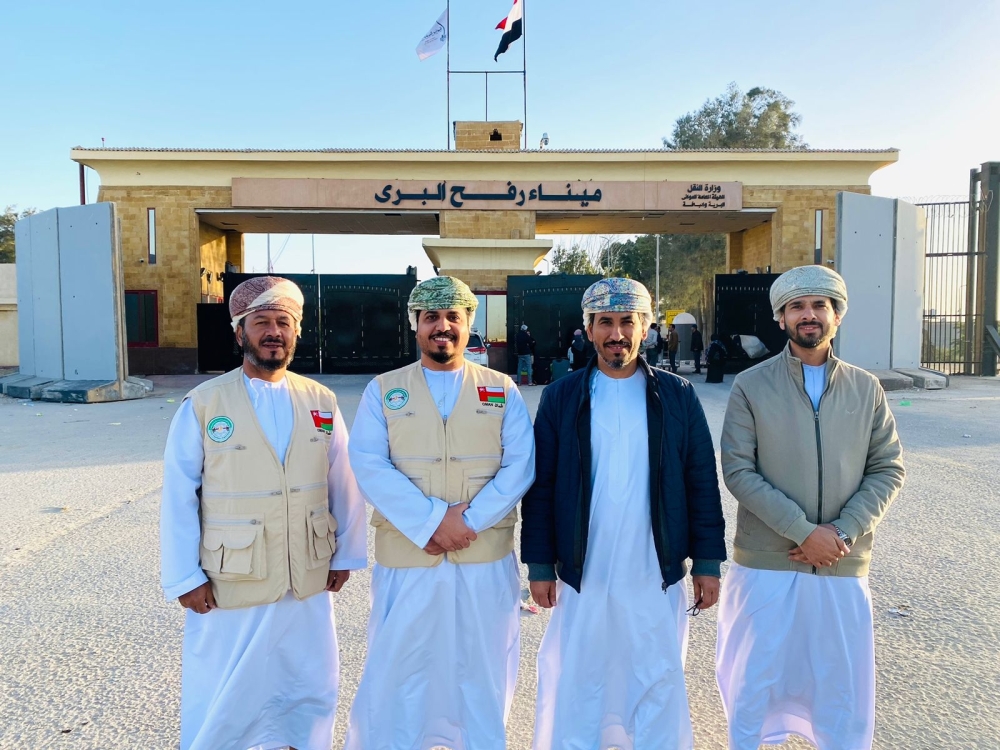 The OCO team at Rafah crossing between Egypt and Gaza