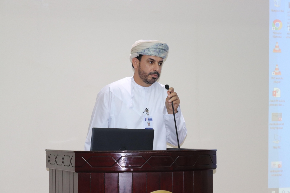 Dr Rashid bin Mohammed Al Alawi, Director General of Khoula Hospital welcoming the guests ahead of opening the new expansion of the Obstetrics and Gynaecology Emergency Department of Khoula Hospital