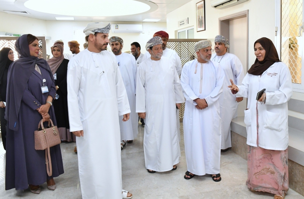 Dr Said Harib al Lamki, Undersecretary of the Ministry of Health for Health Affairs, briefing the new expansion of the Obstetrics and Gynaecology Emergency Department of Khoula Hospital