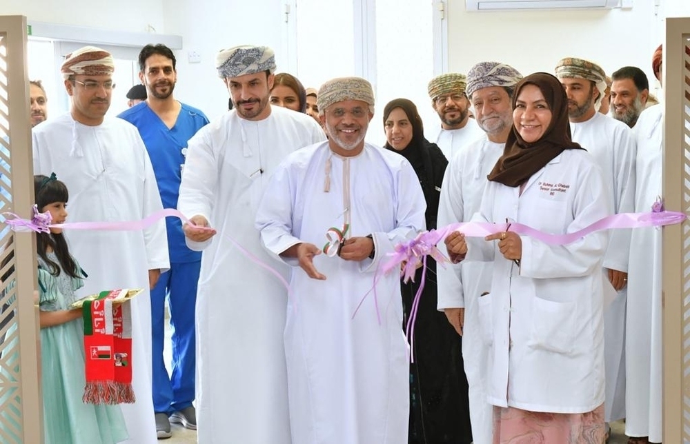 Dr Said Harib al Lamki, Undersecretary of the Ministry of Health for Health Affairs, opening the new expansion of the Obstetrics and Gynaecology Emergency Department of Khoula Hospital