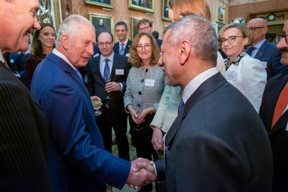 Abdulsalam bin Mohammed Al Murshidi, Chairman of Oman Investment Authority (OIA), conveys greetings of His Majesty Sultan Haitham to King Charles of the United Kingdom of Great Britain and Northern Ireland, and Head of the Commonwealth.