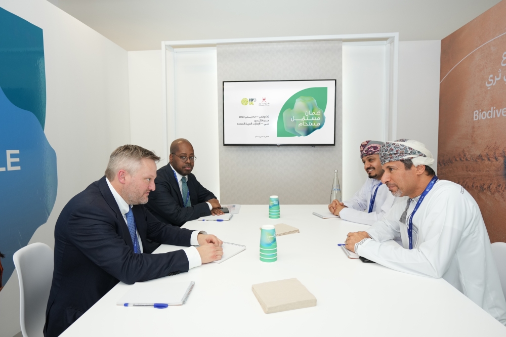 Eng Salim bin Nasser al Aufi at COP28 summit in Dubai on Friday.