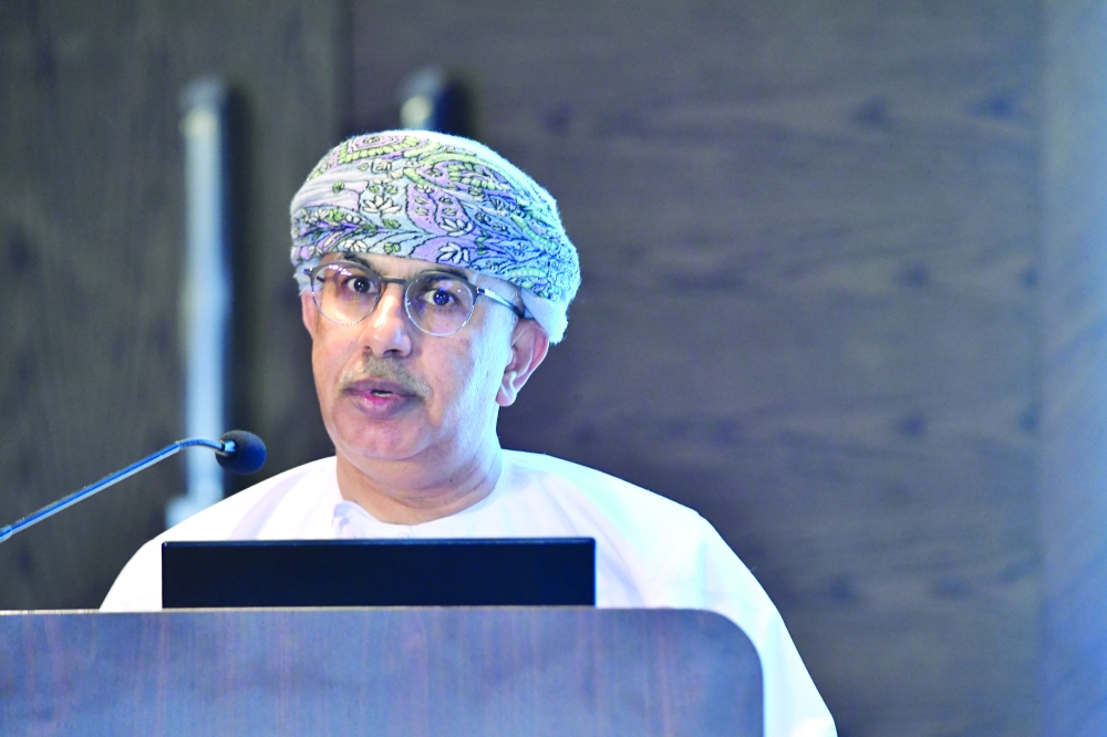 Dr Hilal bin Ali al Sabti, Minister of Health, at the ceremony in Muscat on Monday.
