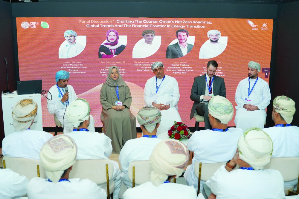 Forum on Net-Zero emissions at the Oman pavilion in Dubai on Monday.