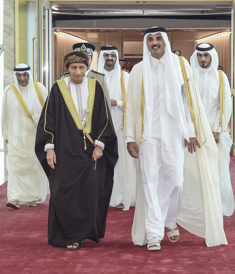 HH Sayyid Fahd received by Shaikh Tamim bin Hamad al Thani, Emir of Qatar