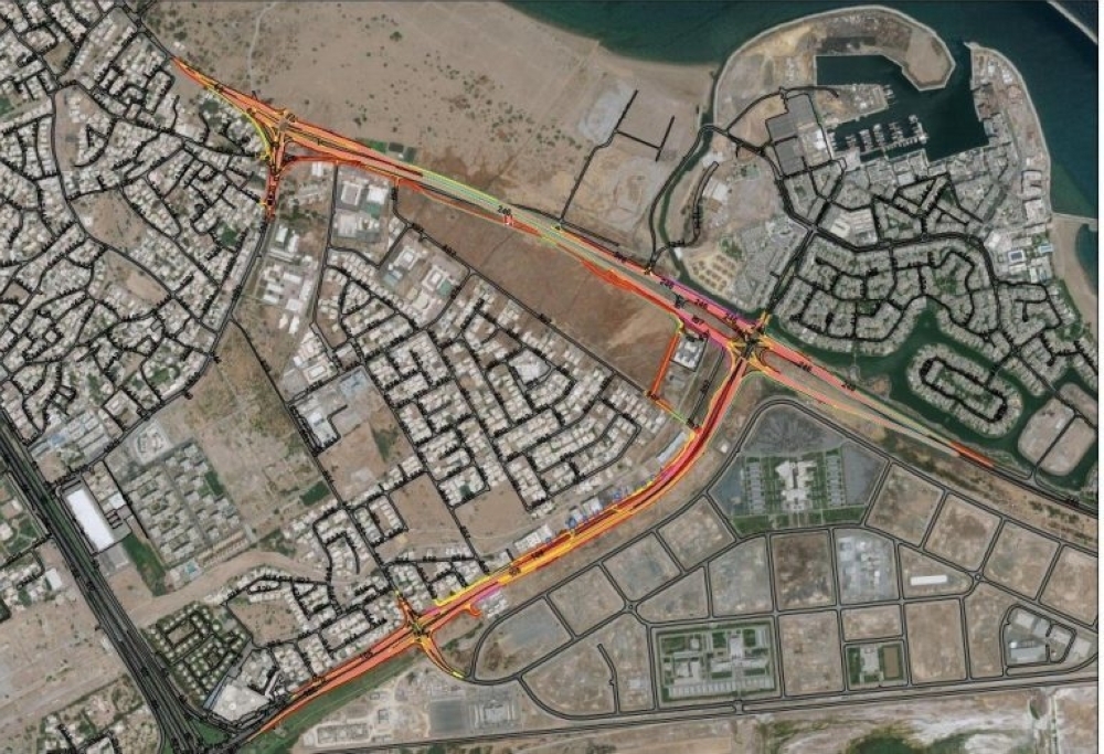 As per the project, both roads will have three lanes in each direction.