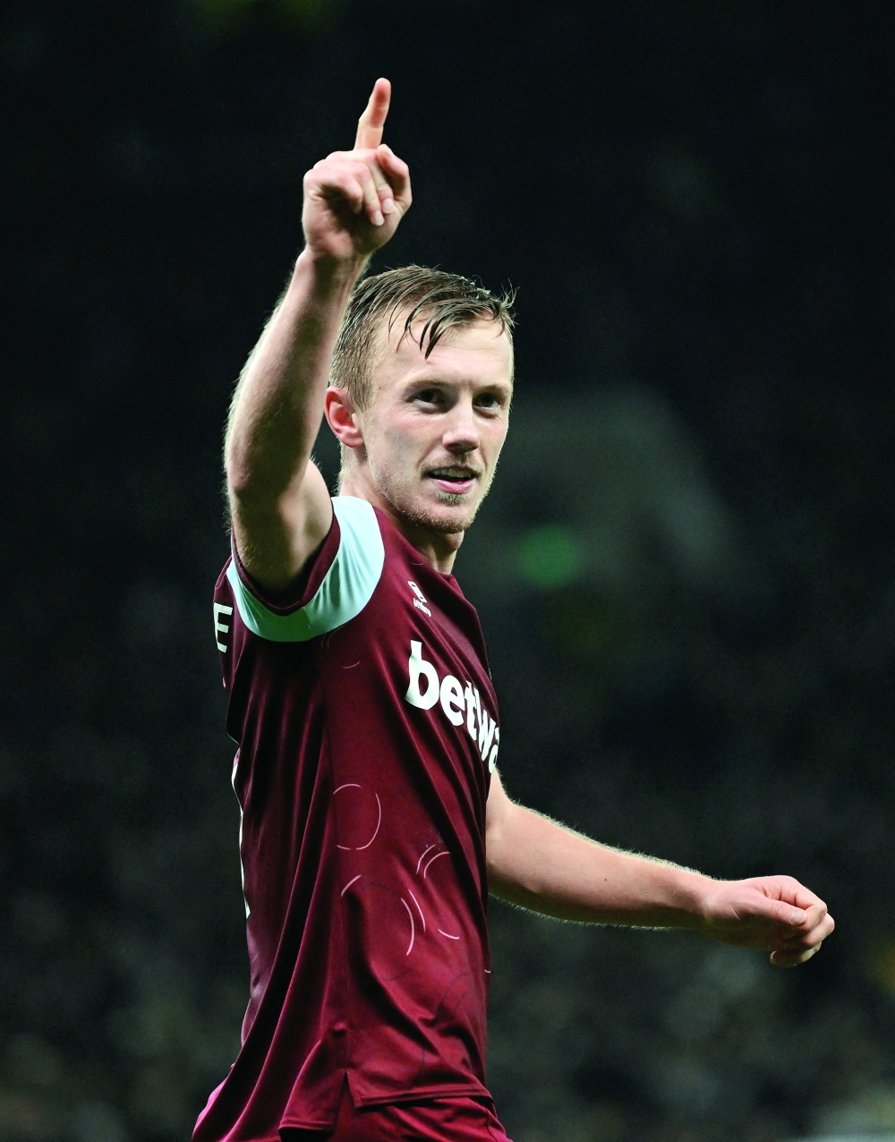 West Ham United's James Ward-Prowse celebrates scoring their second goal REUTERS