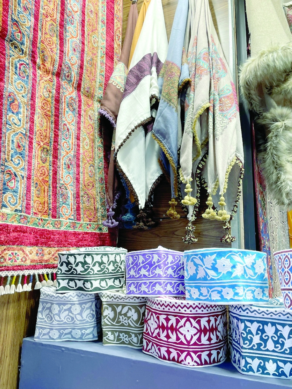 Kummah, the traditional Omani caps at the souq