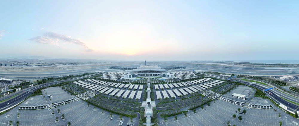 An overview of the Muscat International Airport.