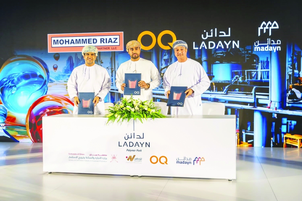 OQ signs pacts with the promoters of nine projects planned for launch at Ladayn Polymer Park.
