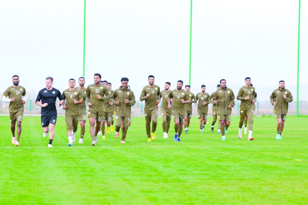 The Oman National Football Team during the camp