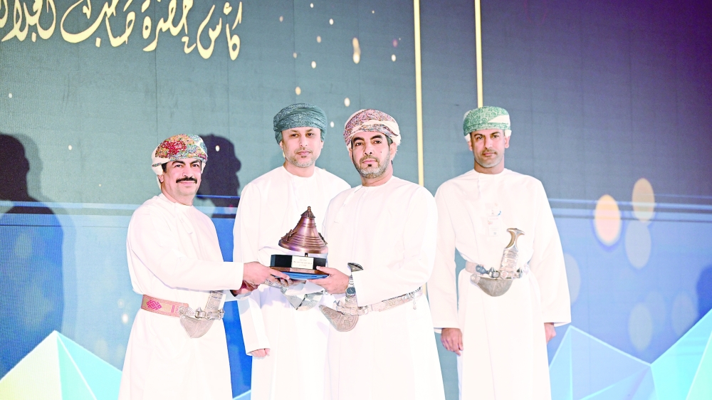 Dr Abdullah al Harrasi, Minister of Information crowned the third trophy to Masirah Club